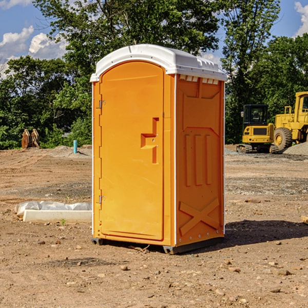 how often are the porta potties cleaned and serviced during a rental period in Hinckley